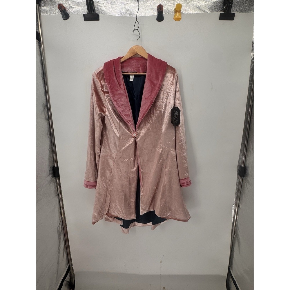 Fantastic Beasts Queenie Goldstein Pink Velvet Jacket S/M Cosplay Costume Coat